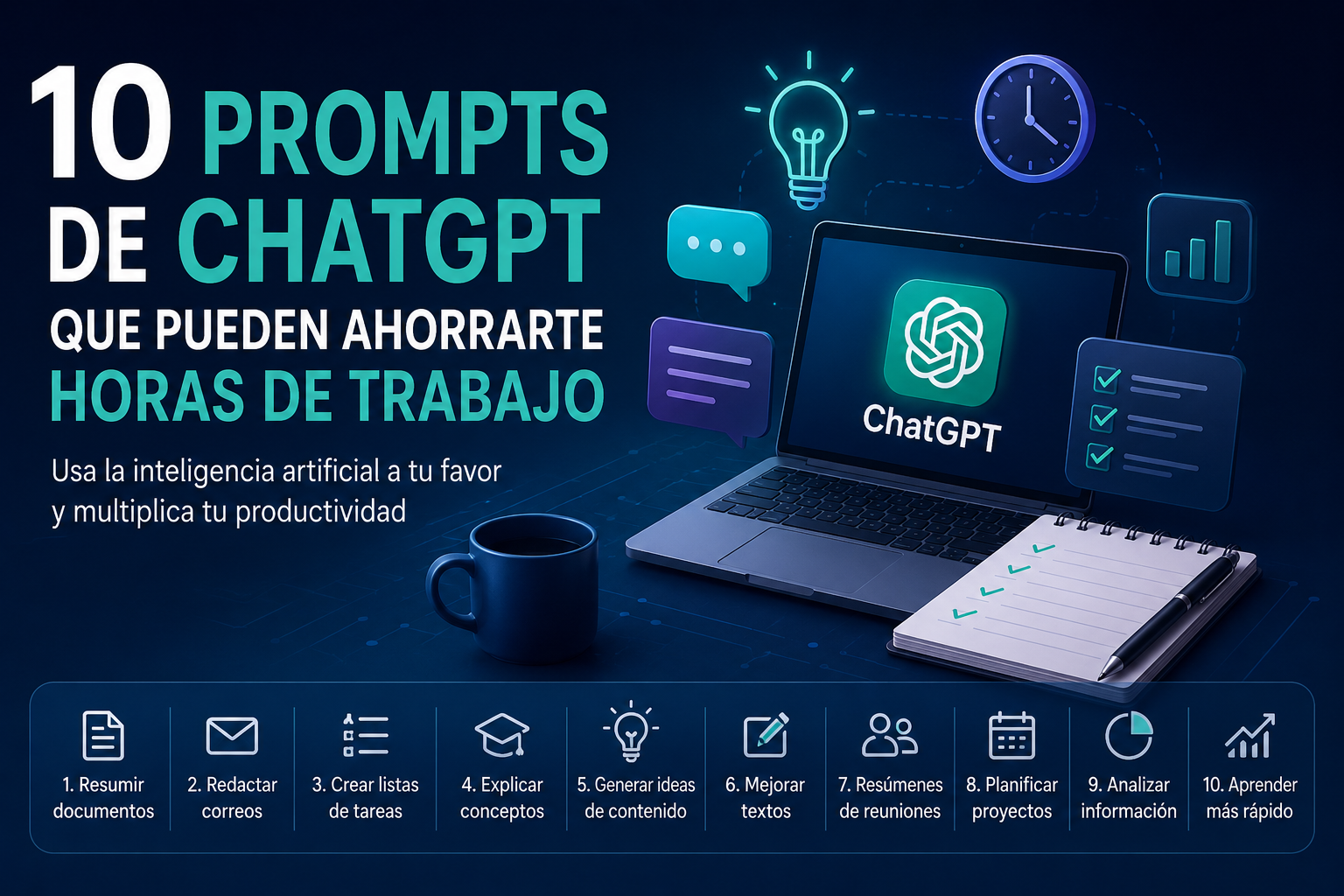 10 prompts de ChatGPT que pueden ahorrarte horas de trabajo