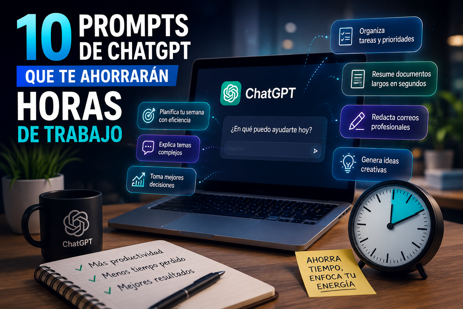 10 prompts de ChatGPT que te ahorrarán horas de trabajo